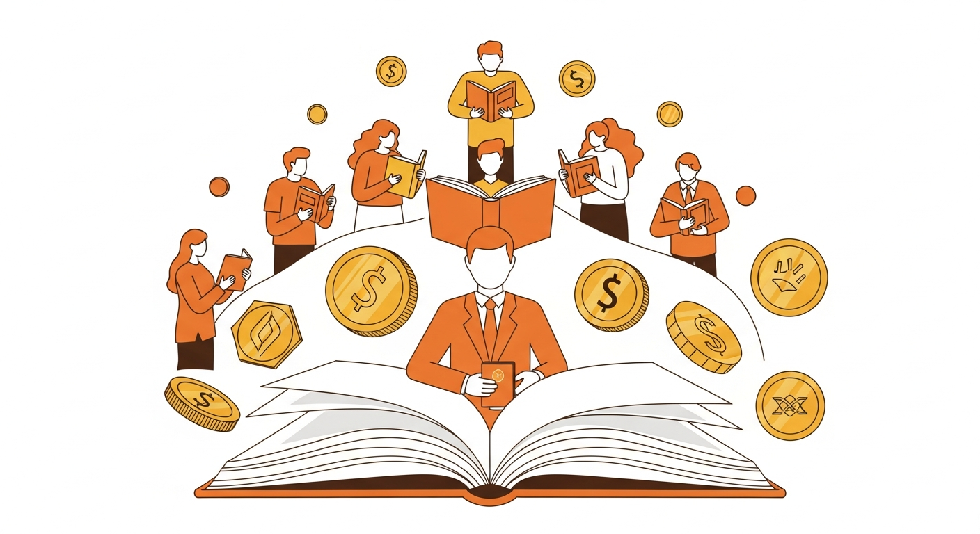Book crowdfunding illustration