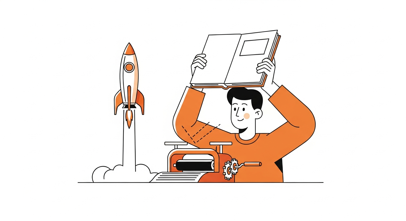 Crowdfunding self-publishing illustration