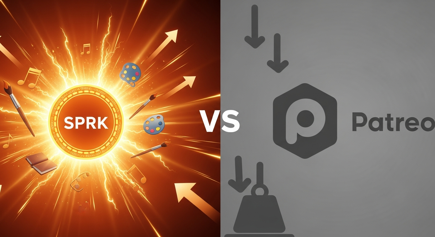 SPRK Token vs Patreon - crypto crowdfunding for creators